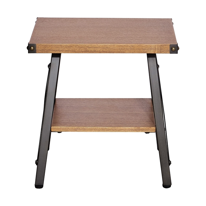 Hamburg Contemporary 2-Tier End Table