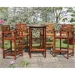 Highland 5-Piece Acacia Bar-Height Dining Set