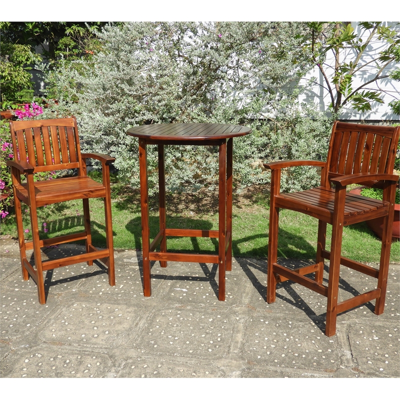 Highland 3-Piece Bar-Height Bistro Set