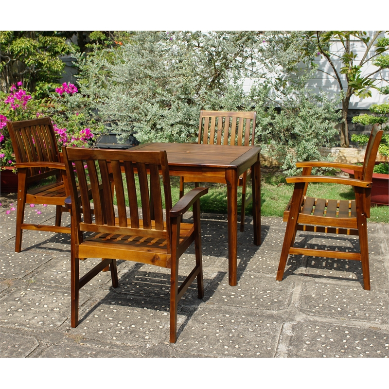 Highland Acacia 5-Piece Patio Dining Set