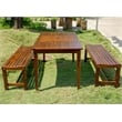 Highland 3-Piece Acacia Patio Bench Dining Set