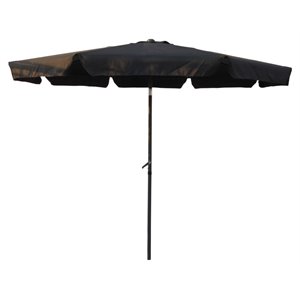 International Caravan 10' Patio Umbrella with Tilt and Crank in Black