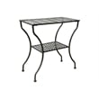 International Caravan Mandalay Iron Patio Wall Table in Antique Black