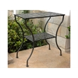 International Caravan Mandalay Iron Patio Wall Table in Antique Black