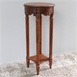 International Caravan Windsor Round Plant Stand in Walnut Stain