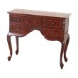 International Caravan Windsor 5 Drawer Console Table in Walnut Stain