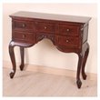 International Caravan Windsor 5 Drawer Console Table in Walnut Stain