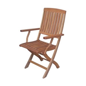 International Caravan Set of 2 Royal Tahiti Folding Wood Patio Chairs