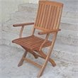 International Caravan Set of 2 Royal Tahiti Folding Wood Patio Chairs