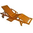 International Caravan Royal Tahiti Outdoor Chaise Lounge with Wheels
