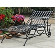 International Caravan Mandalay Iron Patio Chaise Lounge in Black