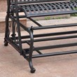 International Caravan Tropico Iron Patio Glider Loveseat in Black