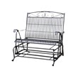 International Caravan Tropico Iron Patio Glider Loveseat in Black