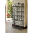 International Caravan Mandalay Iron Bakers Rack in Pewter