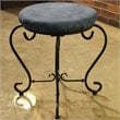 International Caravan Cambridge Round Vanity Stool in Indigo