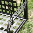 International Caravan Mandalay Iron Patio Porch Swing in Antique Black