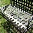 International Caravan Mandalay Iron Patio Porch Swing in Antique Black
