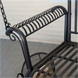 International Caravan Tropico Iron Patio Porch Swing in Black