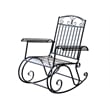 International Caravan Tropico Iron Patio Porch Rocker in Black