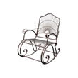 International Caravan Sun Ray Iron High Back Patio Rocker in Bronze