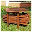 International Caravan Highland 5 Piece Wood Patio Dining Set