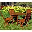 International Caravan Highland 5 Piece Wood Patio Dining Set