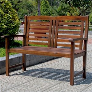 highland acacia contemporary garden bench