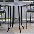 International Caravan Mandalay Iron Patio Pub Table in Antique Black