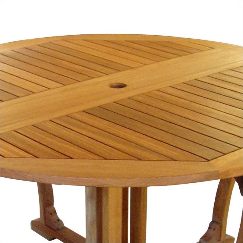 International Caravan Royal Tahiti Round Wood Gate Leg Table International Caravan Royal Tahiti Round Wood Gate Leg Table