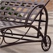International Caravan Santa Fe Iron Patio Chaise Lounge in Matte Brown