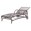 International Caravan Santa Fe Iron Patio Chaise Lounge in Matte Brown