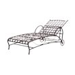 International Caravan Santa Fe Iron Patio Chaise Lounge in Matte Brown