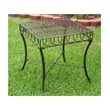 International Caravan Sun Ray Iron Patio Side Table in Bronze