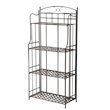 International Caravan Santa Fe 4 Tier Iron Bakers Rack in Matte Brown