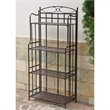 International Caravan Santa Fe 4 Tier Iron Bakers Rack in Matte Brown