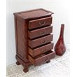 International Caravan Windsor 5 Drawer Jewelry Armoire in Walnut Stain