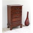 International Caravan Windsor 5 Drawer Jewelry Armoire in Walnut Stain
