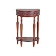 International Caravan Windsor Half Moon Console Table in Walnut Stain