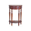 International Caravan Windsor Half Moon Console Table in Walnut Stain