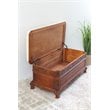 International Caravan Windsor Storage Trunk Bench in Walnut Stain