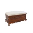 International Caravan Windsor Storage Trunk Bench in Walnut Stain