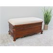 International Caravan Windsor Storage Trunk Bench in Walnut Stain