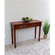 International Caravan Windsor 2 Drawer Console Table in Walnut Stain