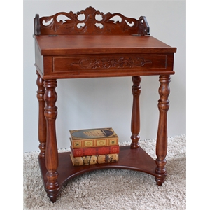 International Caravan Windsor Lift Top Writing Desk in Walnut Stain