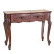 International Caravan Windsor Queen Anne Console Table in Walnut Stain