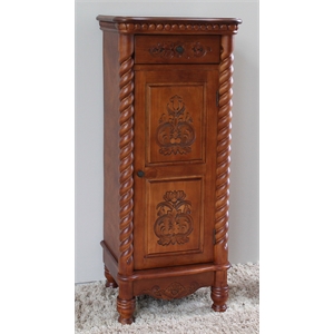 International Caravan Windsor Tall Door Accent Chest in Walnut Stain