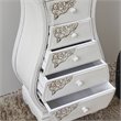 International Caravan Windsor 5 Drawer Bombe Chest in Antique White