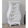 International Caravan Windsor 5 Drawer Bombe Chest in Antique White