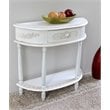 International Caravan Windsor Half Moon Console Table in Antique White