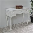 International Caravan Windsor Hand Carved Vanity Desk in Antique White
